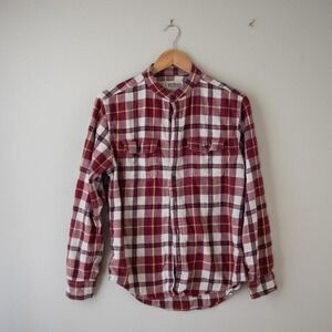 Urban Pipeline Plaid Flannel Mandarin Collar
